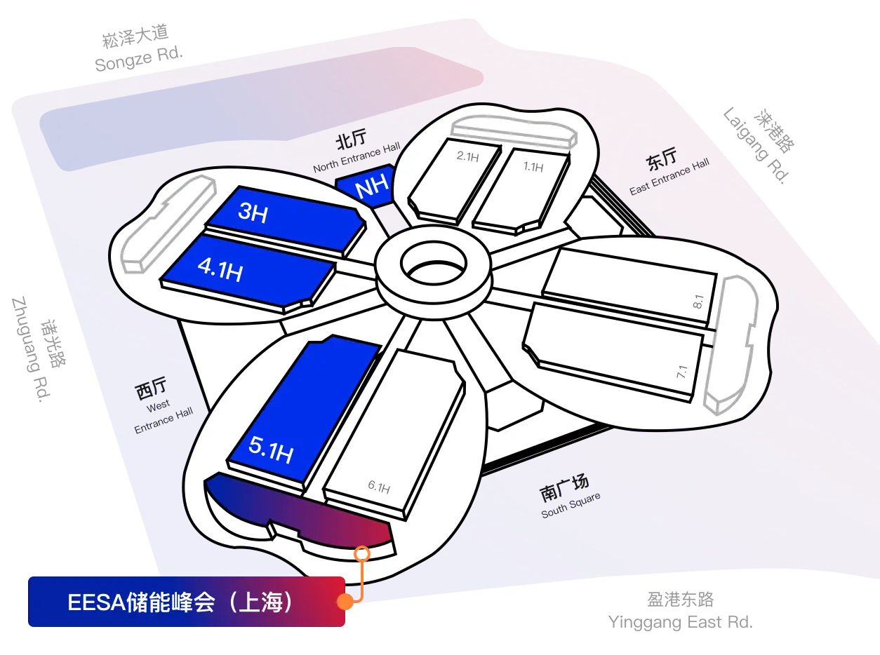 EESA储能展展馆平面图