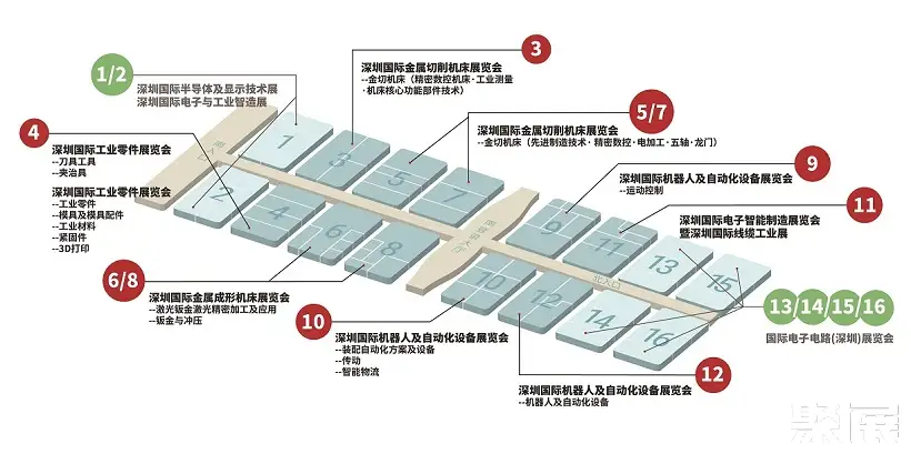 深圳电子制造展展馆平面图