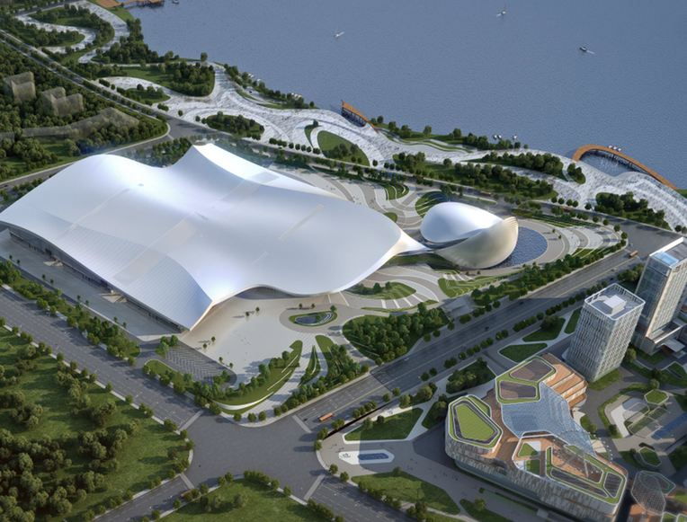 烟台八角湾国际会展中心实景图