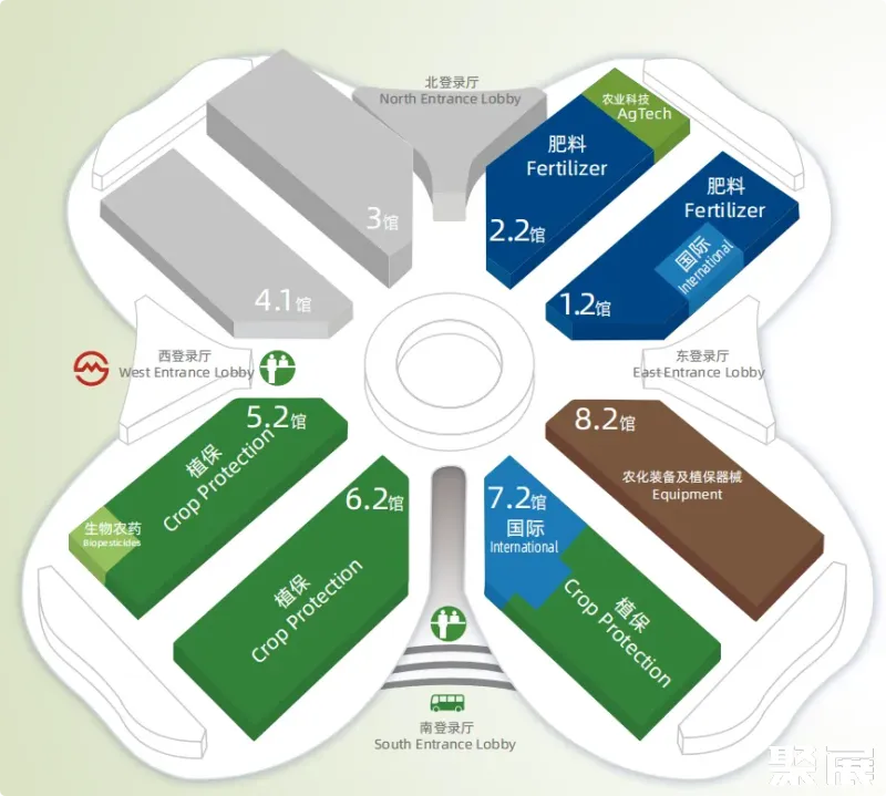 上海农化展展馆平面图
