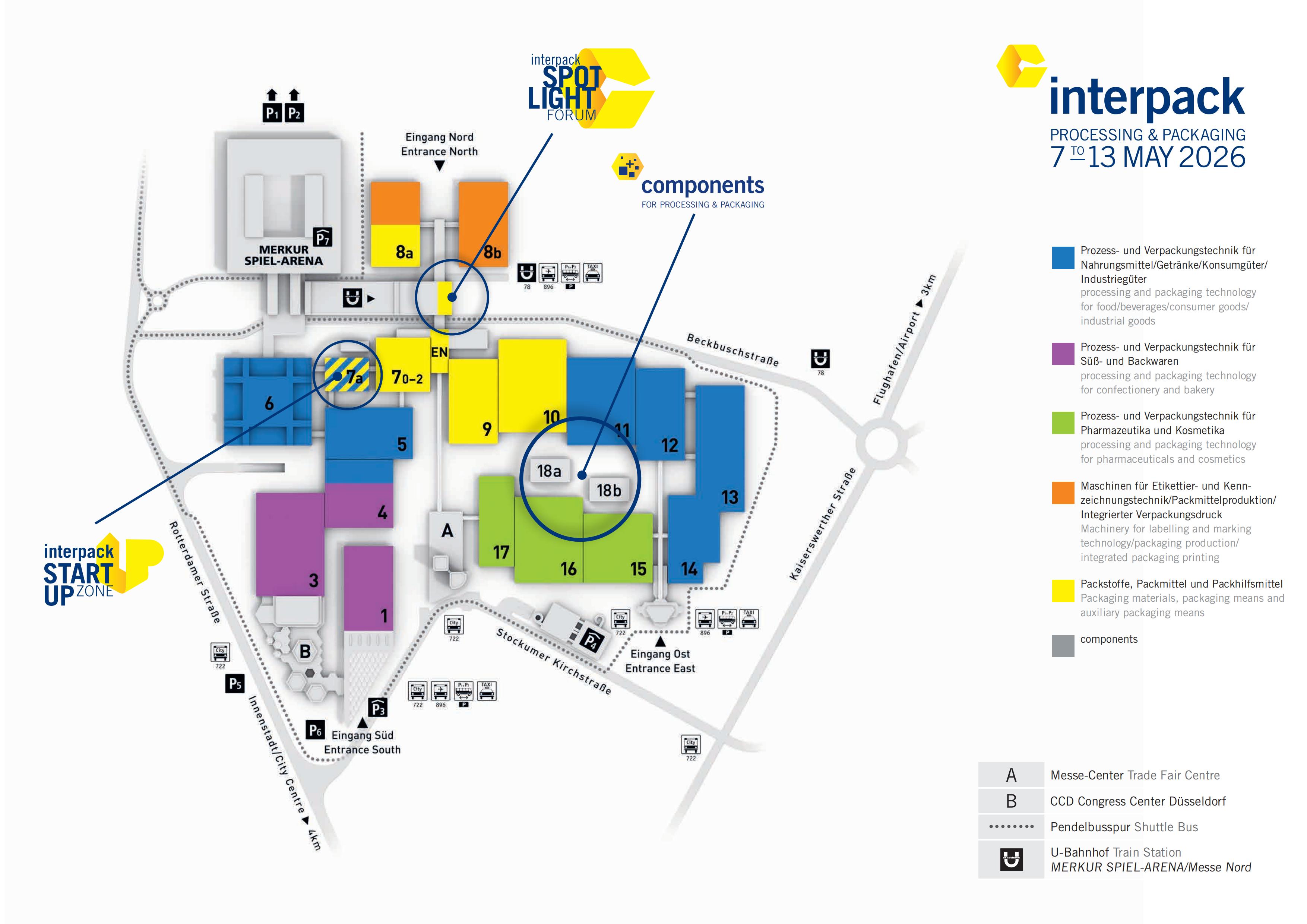 杜塞爾多夫包裝展展館平面圖