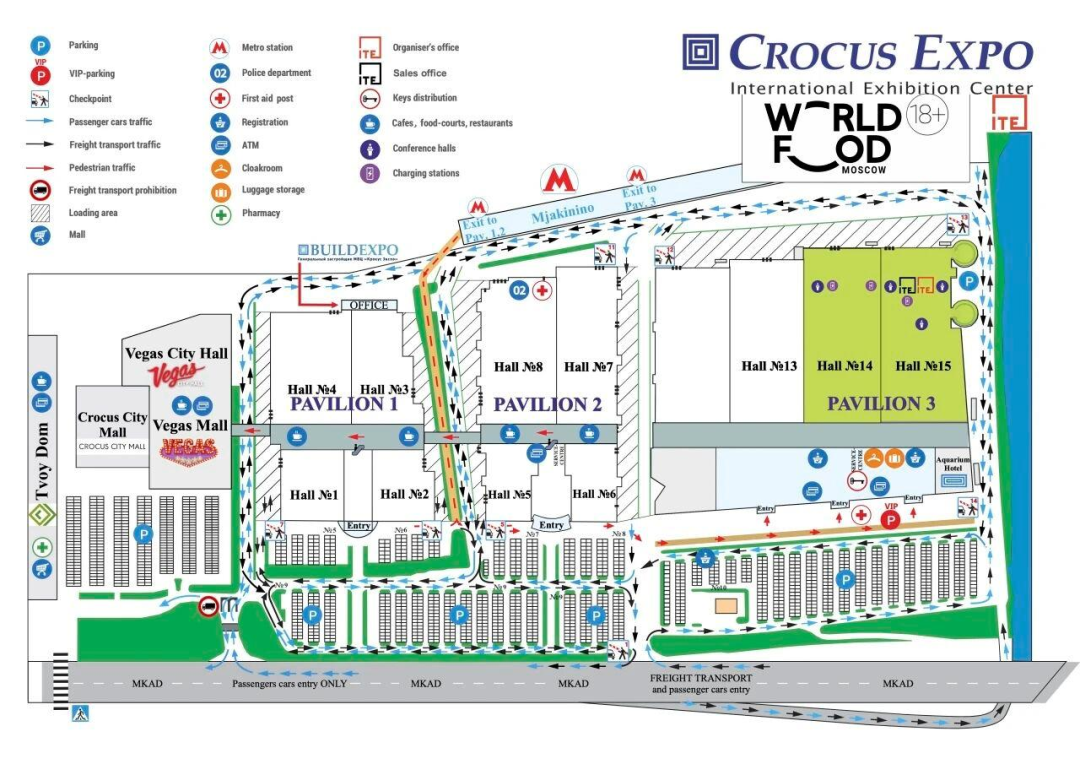 Moscow Food industry venue floor plan