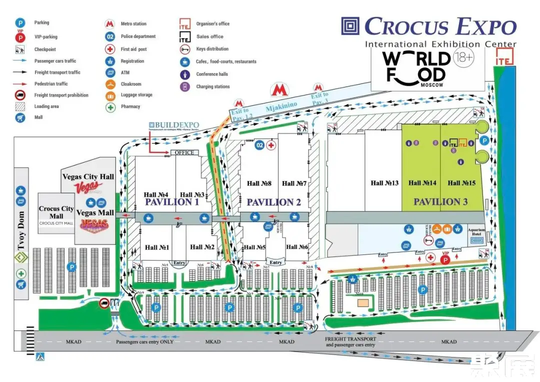 Moscow Food industry venue floor plan