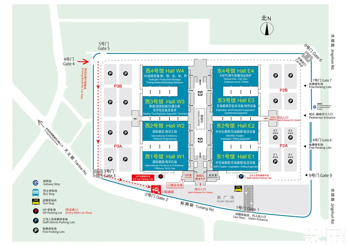 北京石油展展馆平面图