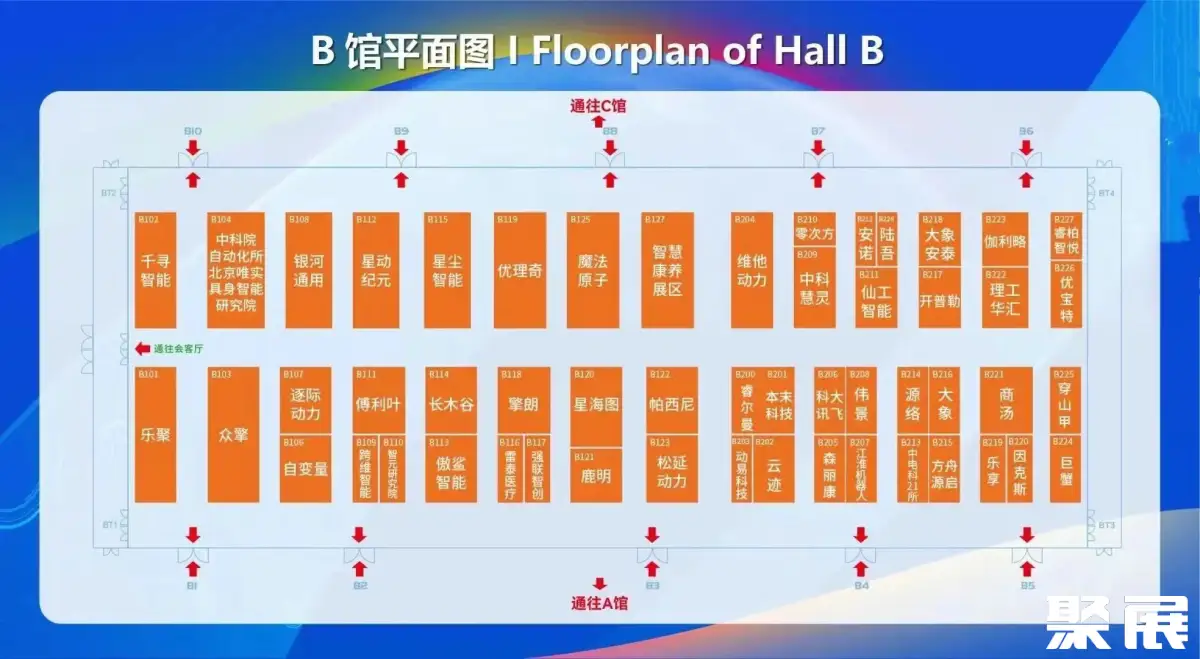 WRC机器人大会展馆平面图