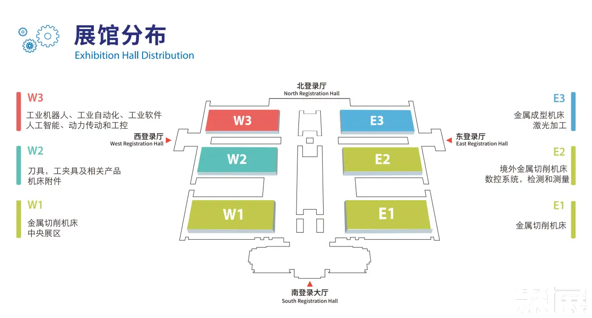 北京机床工具展展馆平面图