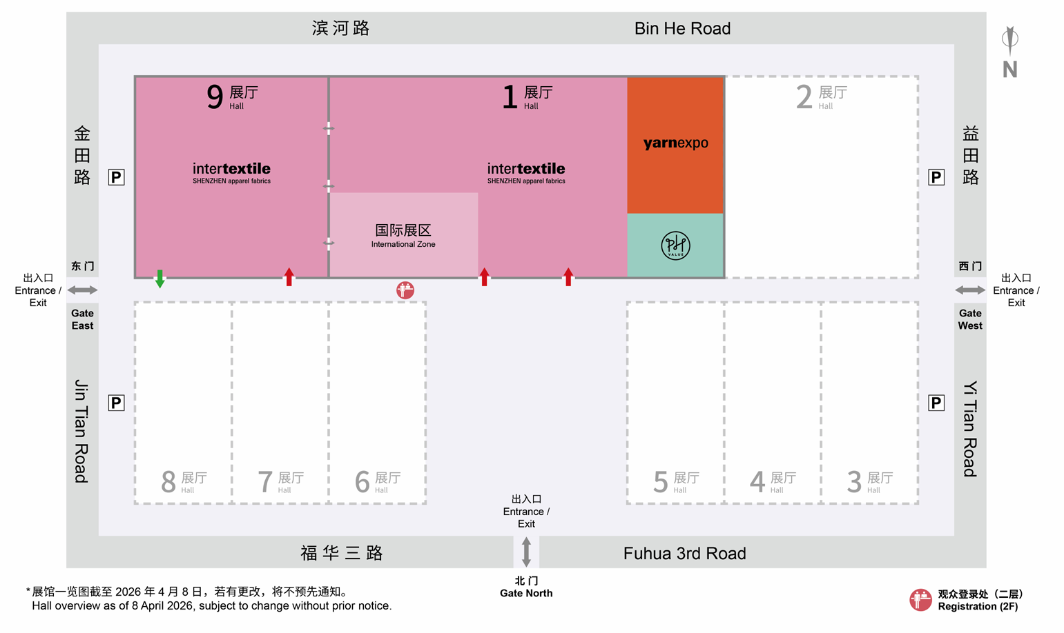 深圳面料展展馆平面图