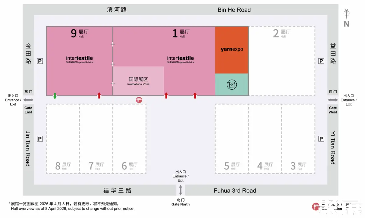 深圳面料展展馆平面图