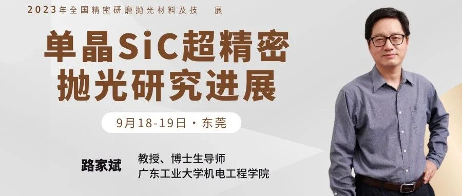 报告 | 路家斌教授：单晶SiC超精密抛光研究进展