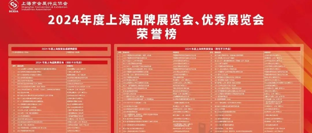 CBE中国美容博览会荣获“2024年度上海品牌展览会”，今年5月12-14日相约上海！