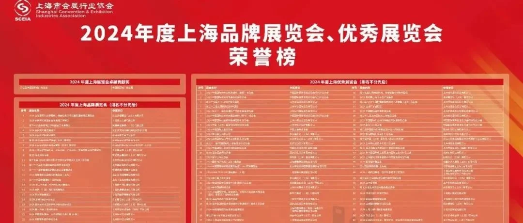 CBE中国美容博览会荣获“2024年度上海品牌展览会”，今年5月12-14日相约上海！