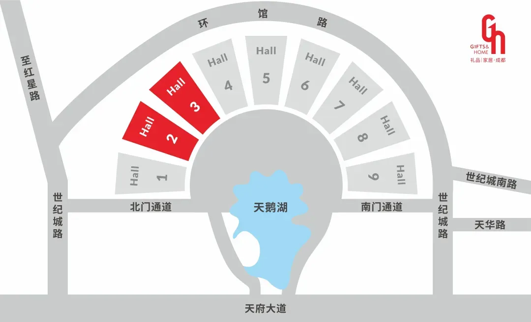 成都礼品展展馆平面图