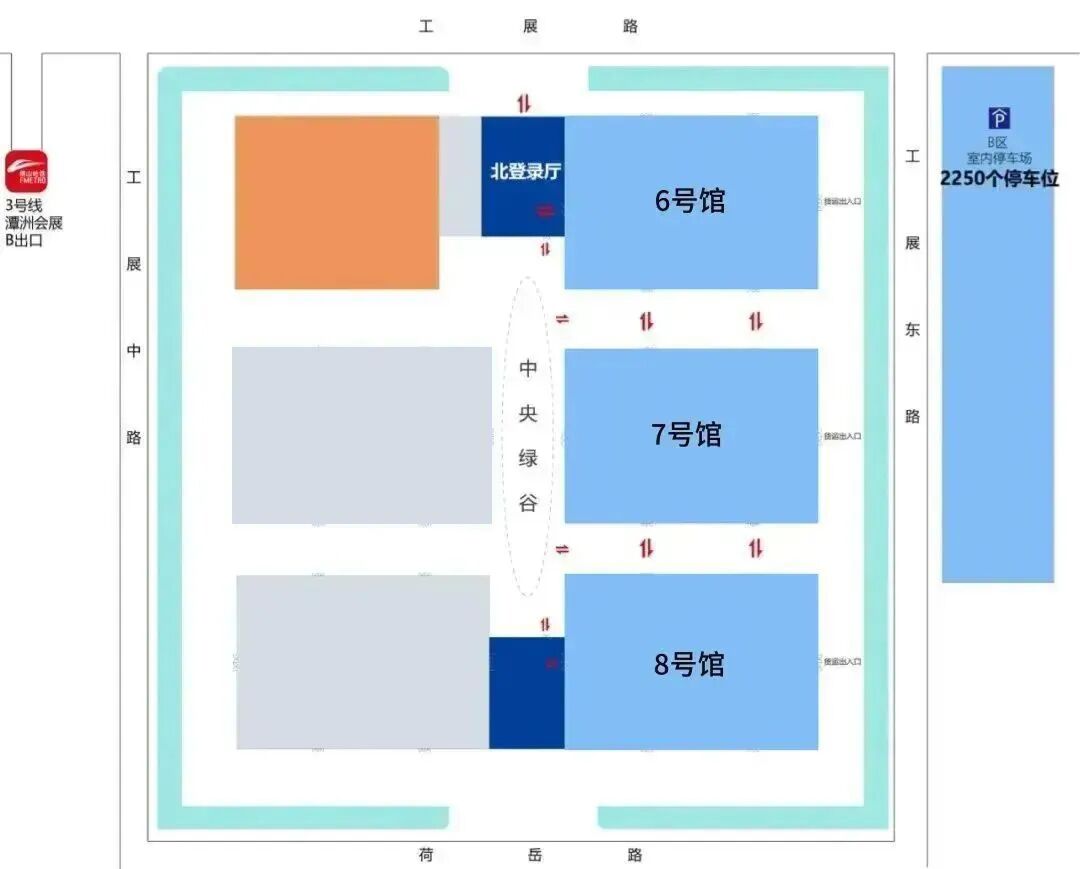 广州工业装备展展馆平面图
