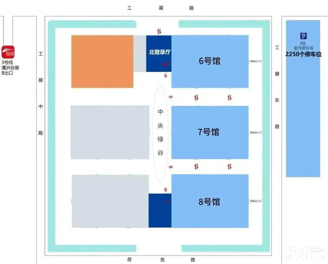 广州工业装备展展馆平面图