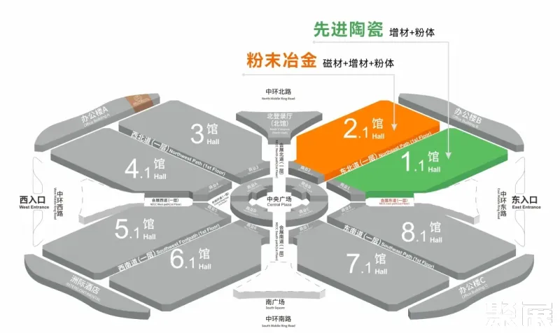 中国先进陶瓷展展馆平面图